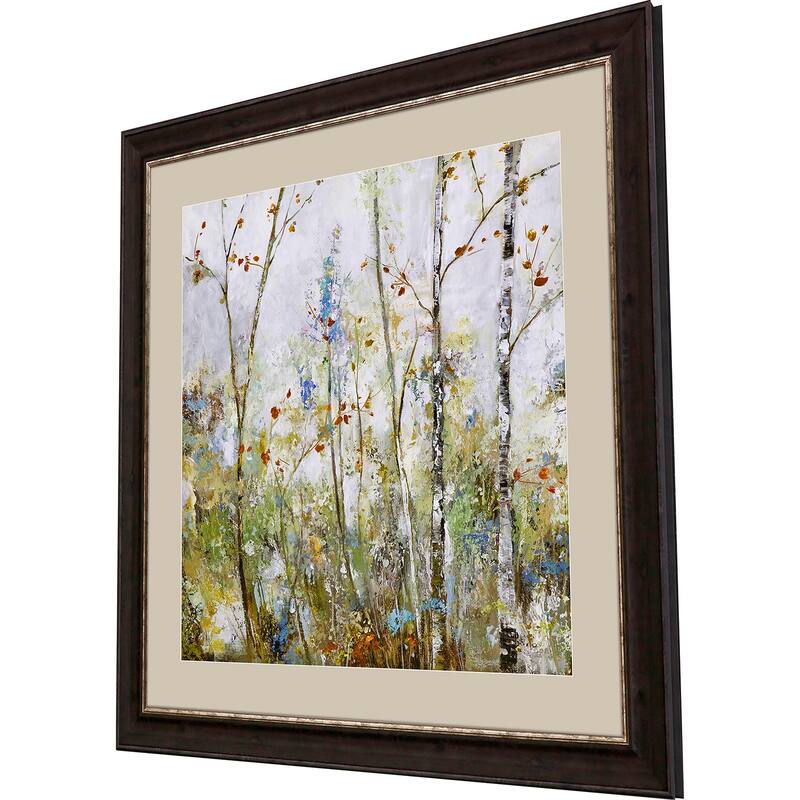Birch Forest I Framed Art Giclee Under Glass - Green