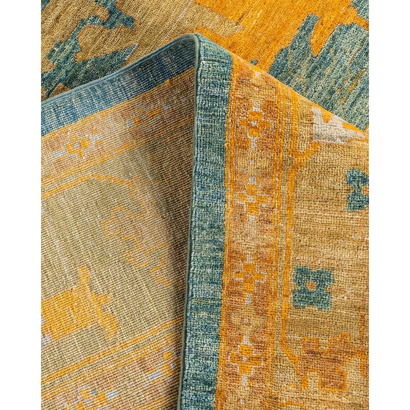 Arts & Crafts One-of-a-Kind Hand-Knotted Area Rug - Blue, 8' 1" x 9' 7" - 8' 1" x 9' 7"