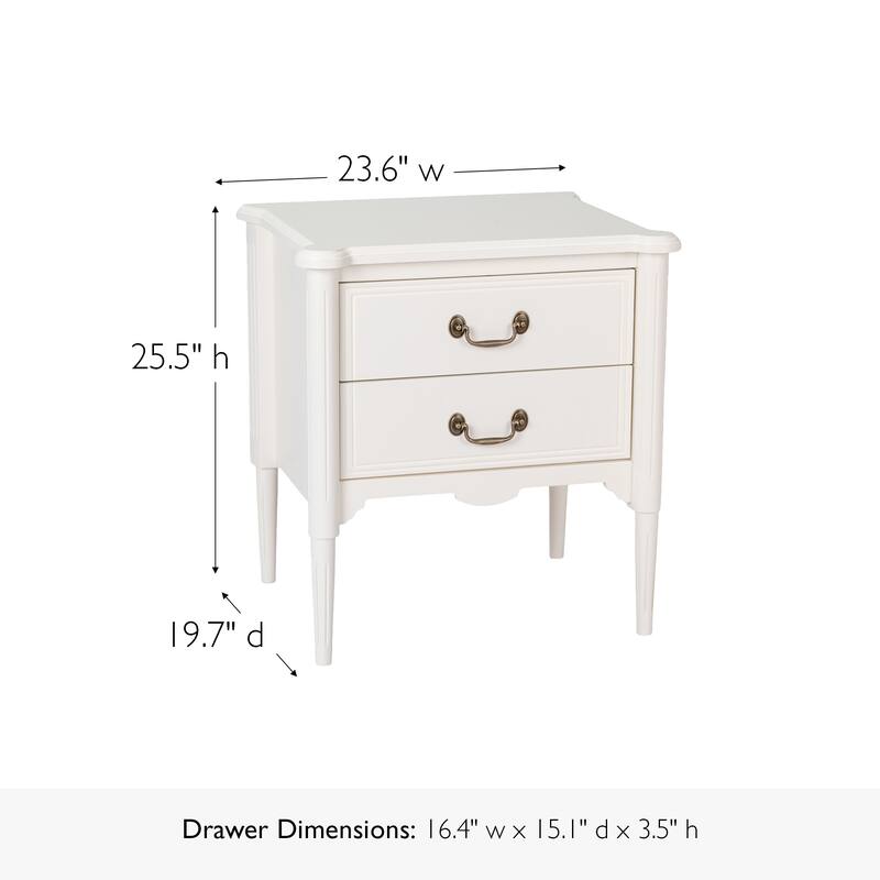 Design House Oxford End Table with Two Drawers