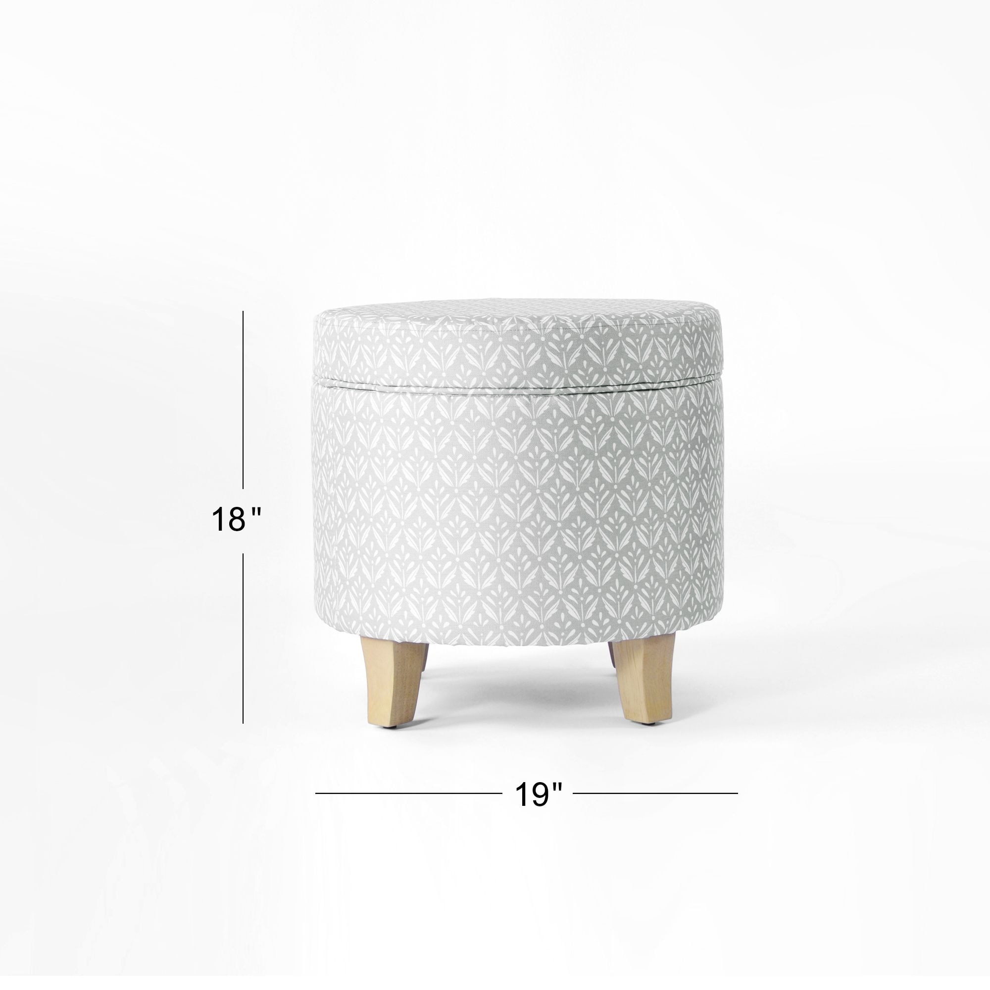 Carson Carrington Hnifsdalur Round Storage Ottoman - Picture 17 of 30