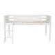 preview thumbnail 22 of 22, Twin Size Wood Low Loft Bed with Convertible Ladder, Sturdy Pine Frame, Full-Length Guardrails, No Box Spring Needed, Grey
