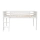 preview thumbnail 11 of 26, Twin Size Wood Low Loft Bed with Ladder, Ladder on Left or Right, White