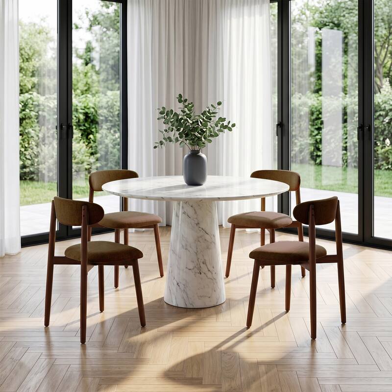 Modern Upholstered Linen Kitchen Dining Chair