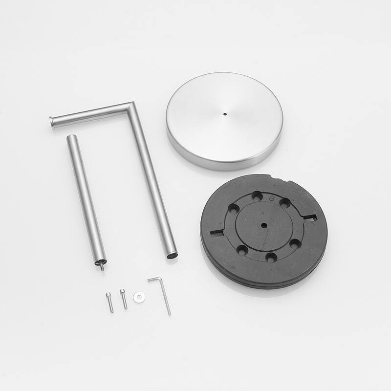 Round Freestanding Toilet Paper Holder with Stainless Steel Base