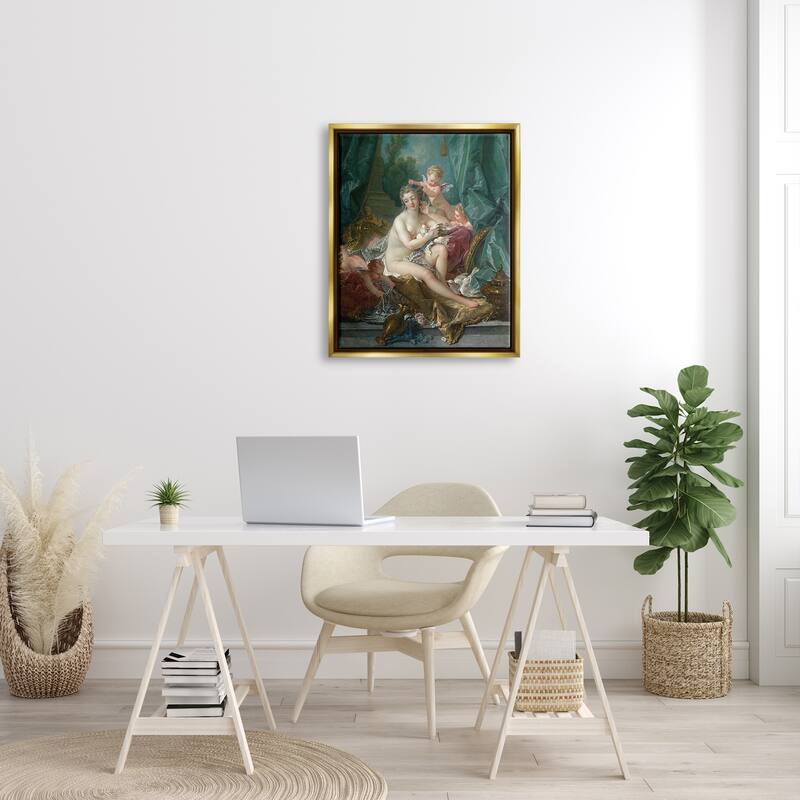 Stupell The Toilette of Venus Francois Boucher Classic Painting Floater Frame, Design by one1000paintings