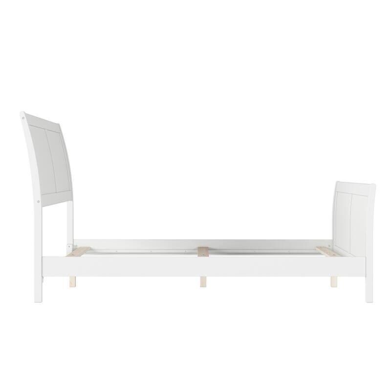 Traditional Sleigh Bed with Turbo Charger - King Size Grey Finish - Curved Headboard Design