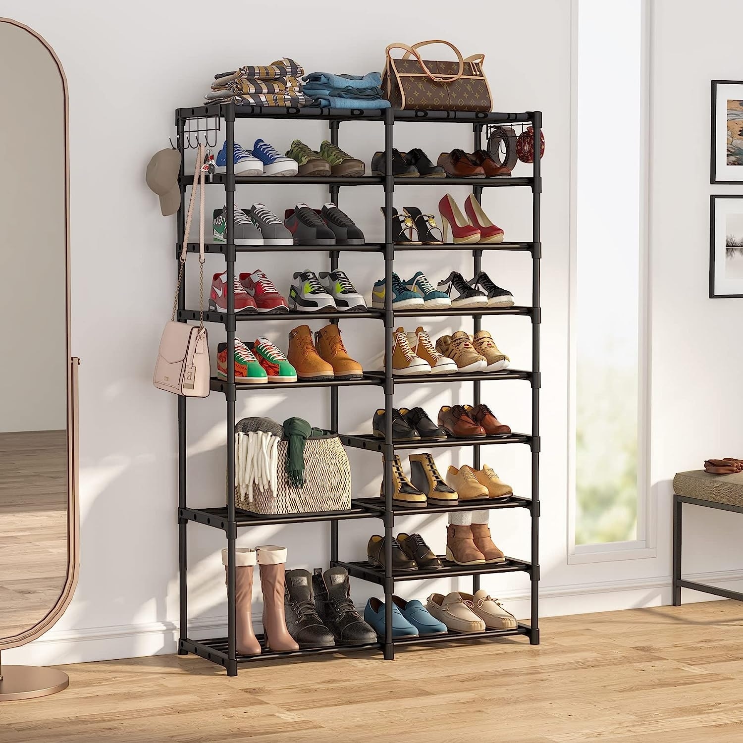 Boot shelves for online closet