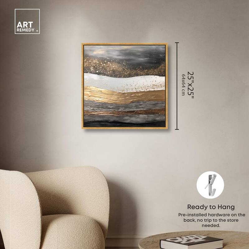 Moonlit Gold III Canvas by Art Remedy