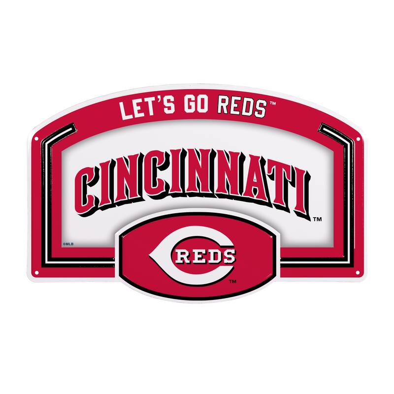 Cincinnati Reds Embossed Steel Wall Sign, 11" x 17"