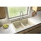 preview thumbnail 59 of 74, Karran 33" Top Mount Double Equal Bowl Quartz Kitchen Sink Kit - 33" x 22" x 9"