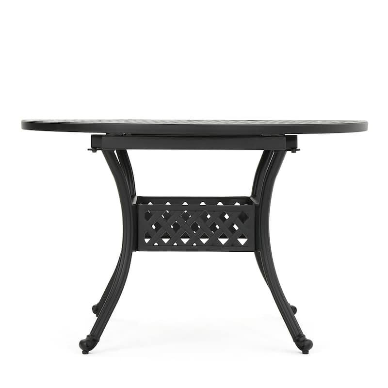 Roomfitters Outdoor Expandable Aluminum Dining Table with Elegant Design, Perfect for Patio and Garden Use