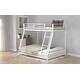 preview thumbnail 14 of 20, Elegant and Functional Twin over Full Metal Floor Bunk Bed with Inclined Ladder, Contemporary Design, Space-saving, Black