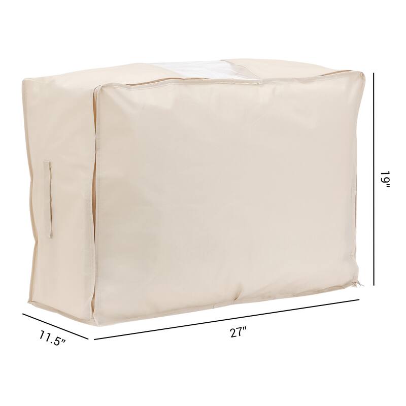 1 Pack Clothes Storage, Storage Bags, Moving Bags for Clothes, Comforters, Closet Organizers and Storage with Handles - Yellow - 27*19*11.5in