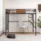 preview thumbnail 6 of 7, Costway Twin Size Loft Bed with Desk & Shelf Safety Guardrail & Ladder