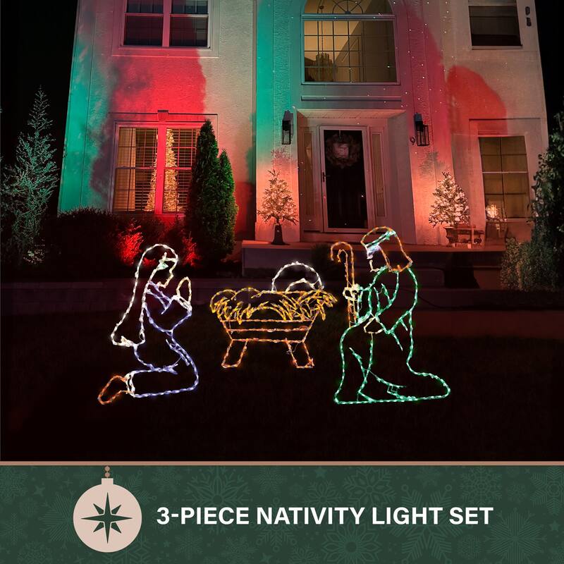3-Piece Nativity Set w/ Joseph, Mary, and Baby Jesus