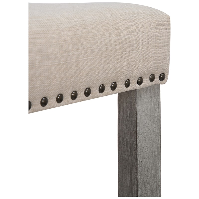 Jameson Upholstered Polyester Gray 24 Inch Counter Stool