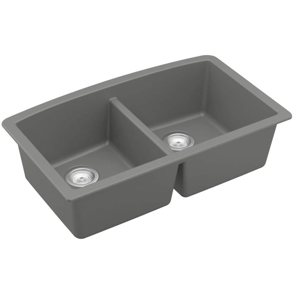 Karran USA QU-710 Quartz QU 32" Undermount Double Basin Quartz