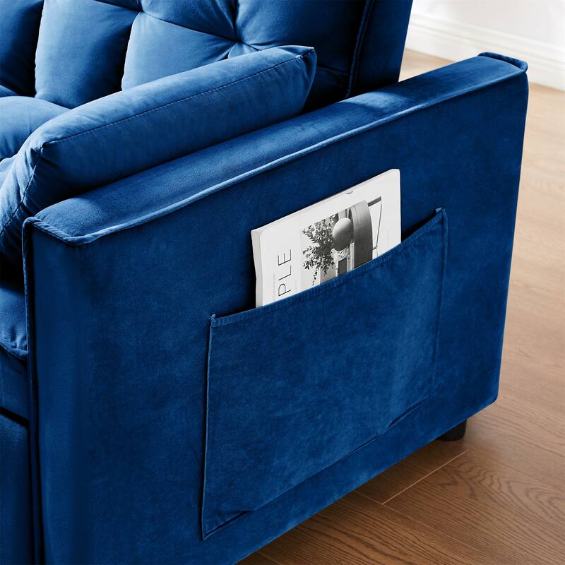 55.1-inch 3-in-1 Convertible Sofa Bed