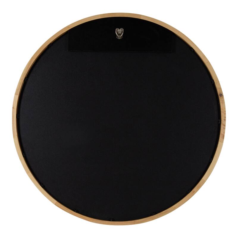 Kate and Laurel McLean Round Wood Framed Wall Mirror