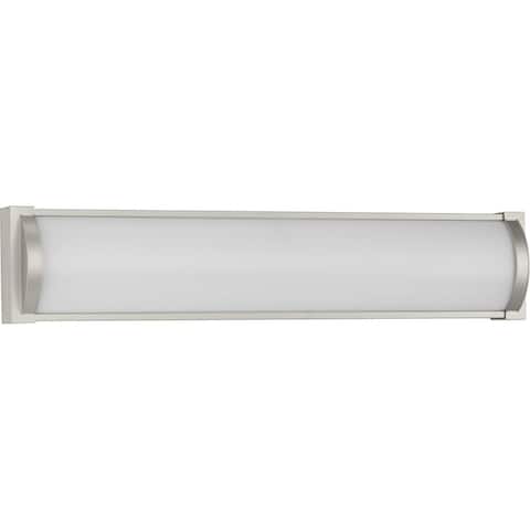 Barril Collection 24 in. Brushed Nickel Medium Modern Integrated LED Linear Vanity Light - 24 in x 2.33 in x 4.76 in