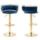 preview thumbnail 143 of 155, Velvet Upholstered Adjustable Bar Stool Swivel Counter Chair Set of 2
