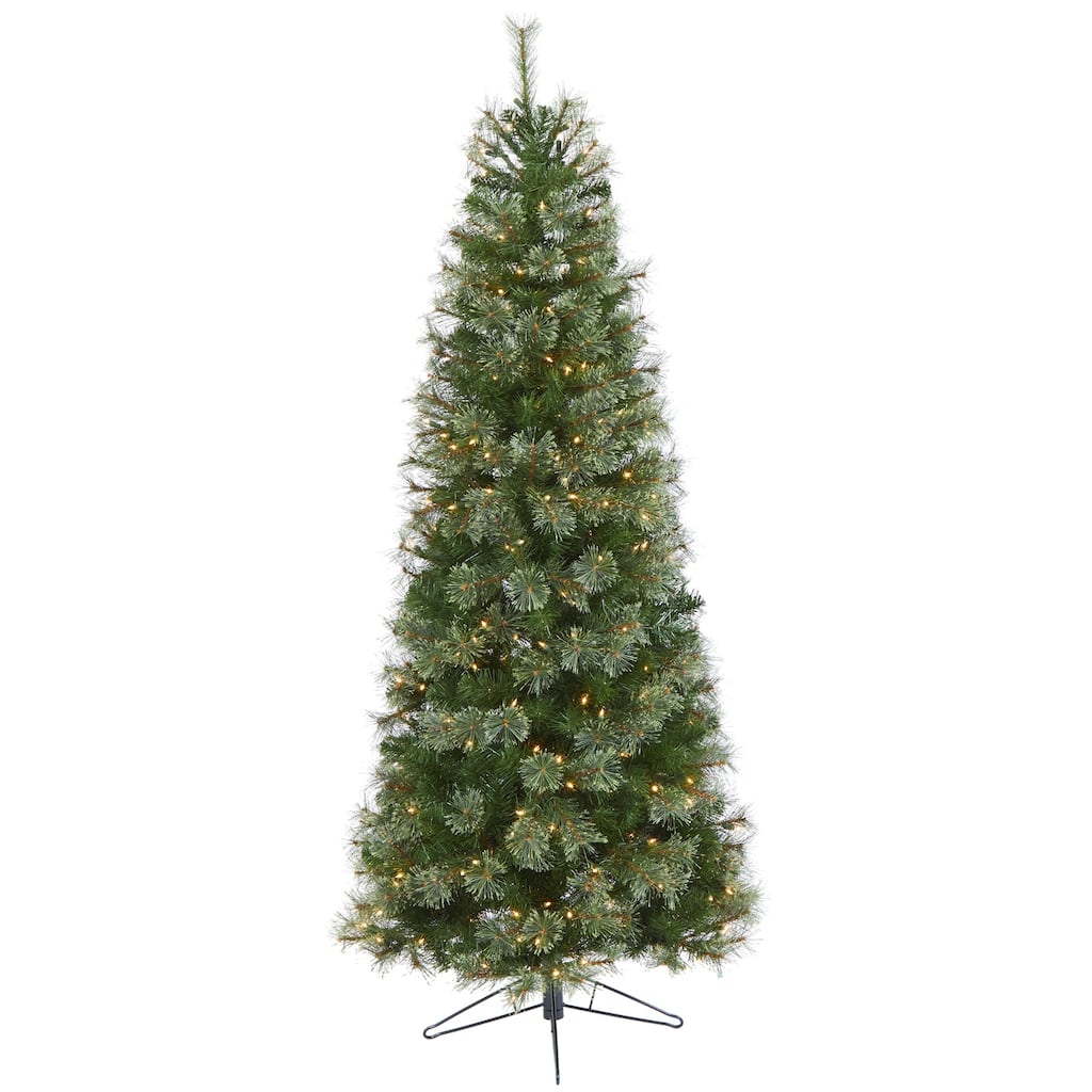 6.5ft. Cashmere Slim Artificial Christmas Tree with 350 Warm White Lights and 660 Branches - Stylish Festive X-Mas Glow