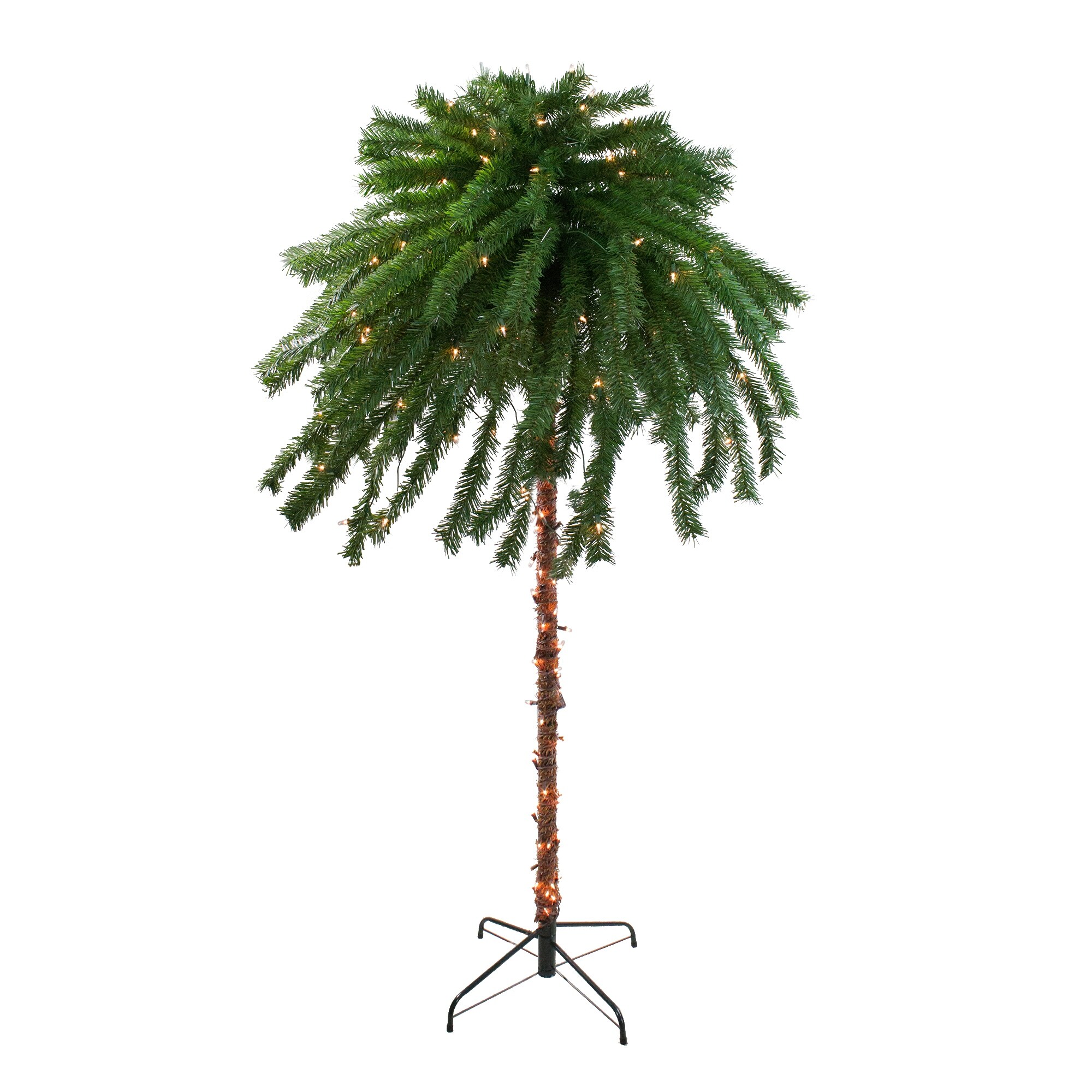 Shop 6 Pre Lit Tropical Artificial Palm Tree Clear Lights