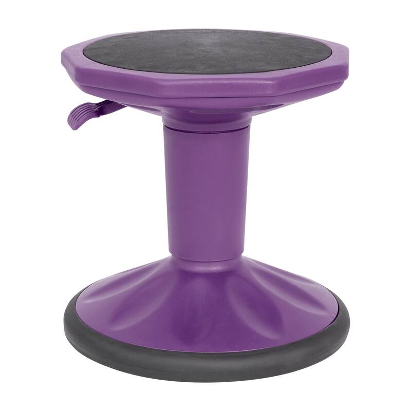 Kids Adjustable Height Active Learning Stool for Classroom and Home - 13"D x 13"W x 13.5" - 18.25"H