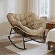 preview thumbnail 25 of 32, Indoor Deep-seating Rocking Papasan Chair, Rocking Chair Outdoor, 450 lbs Outdoor Rocking Chair, Oversized Rocker Chair