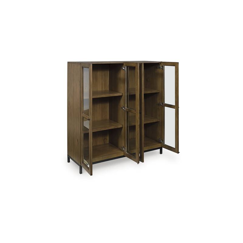 Signature Design by Ashley Wrenridge Brown Accent Cabinet - 48" W x 15.88" D x 50.13" H