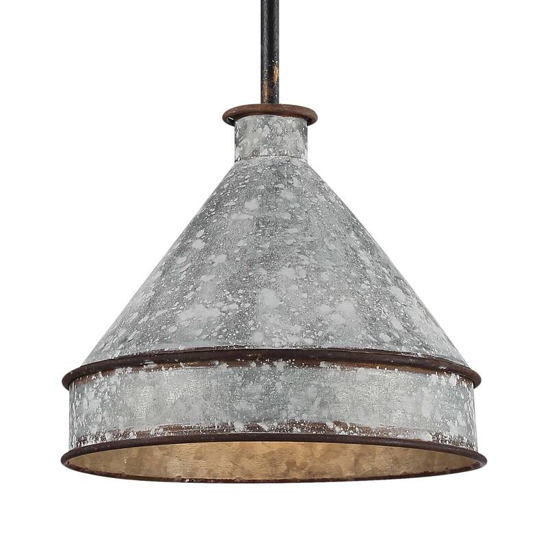 Wry Lighting Jasper 1-light Pendant in Antique Black Iron - Medium Pendant