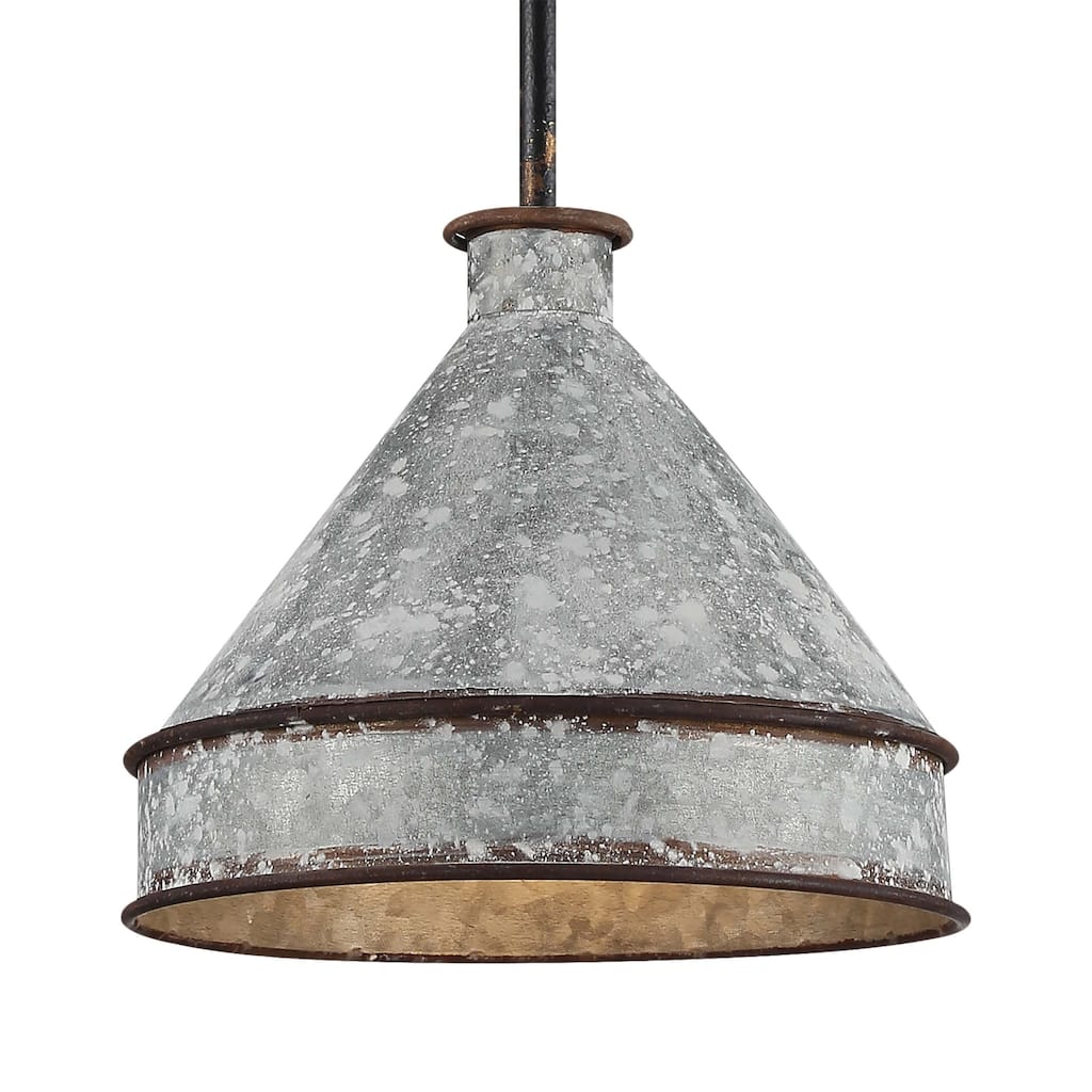 Wry Lighting Jasper 1-light Pendant in Antique Black Iron - Medium Pendant