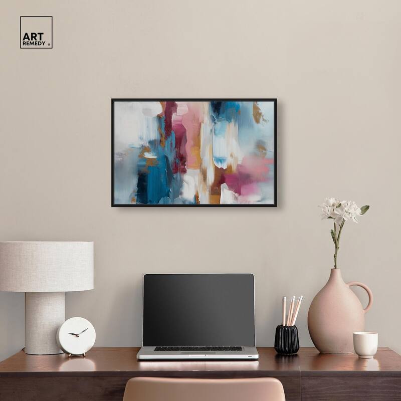 Rosy and Ocean Hues II Canvas by Art Remedy