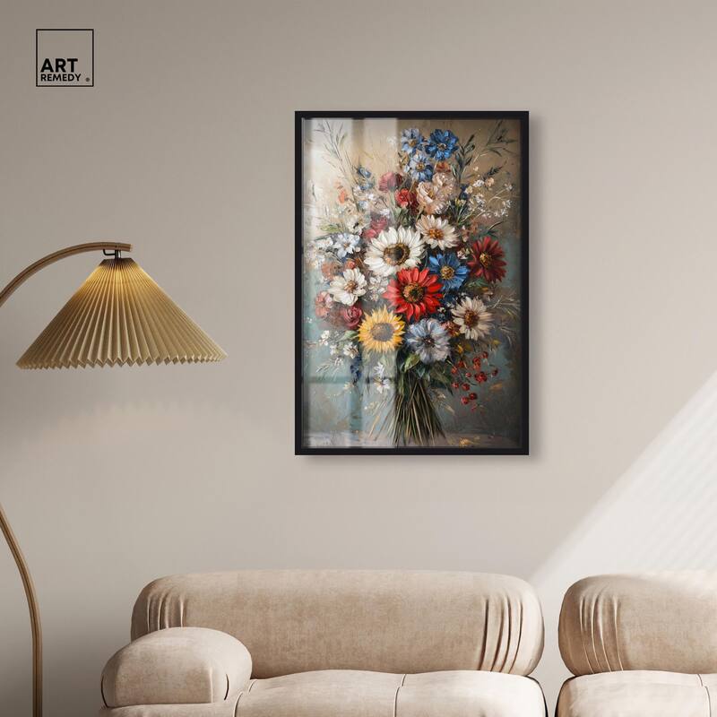Symphony of Flowers I Shadowbox by Art Remedy