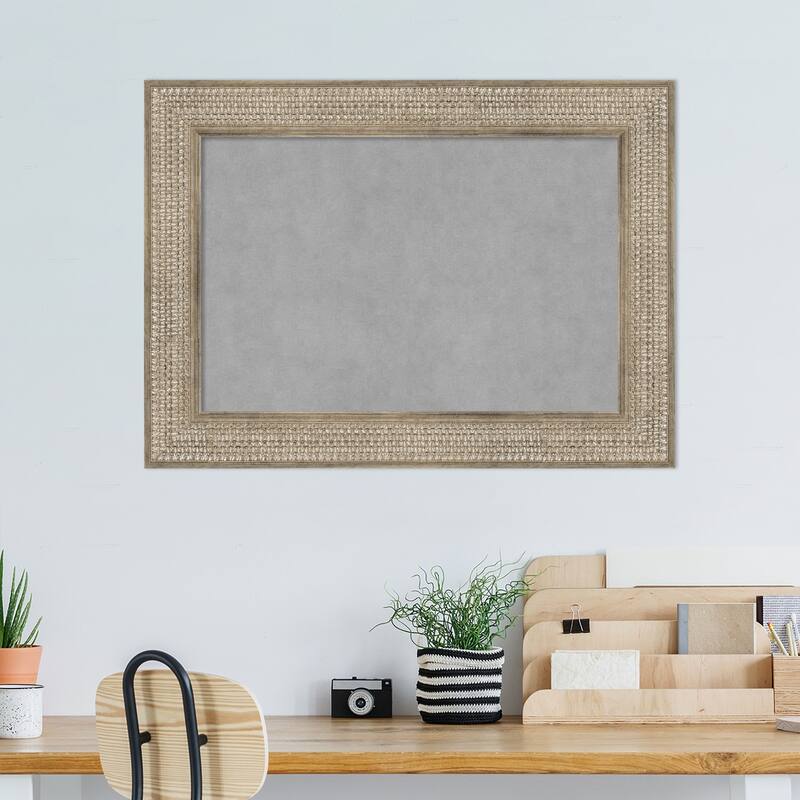 Amanti Art Trellis Silver Framed Magnetic Board