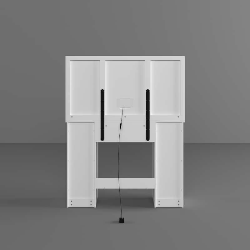 White Vanity Desk with Large LED Lighted Mirror & Glass Tabletop, Makeup Table with 11 Drawers