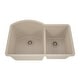 preview thumbnail 1 of 6, 32 Inch Lexicon Platinum Quartz Composite Drop-in Undermount Galaxy Beige Kitchen Sink LP-7030-B-SO - 20.5" W x 32" L x 10.25" H Galaxy Beige