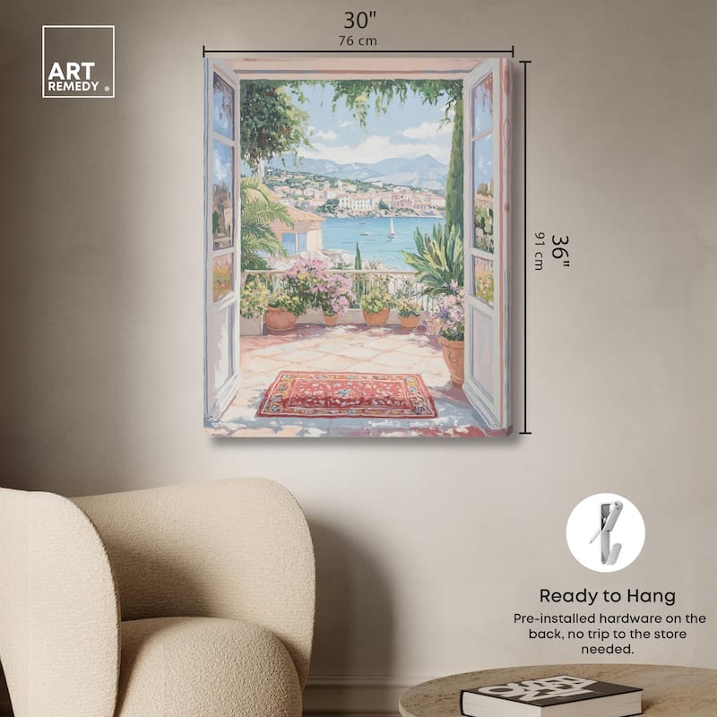Room with a View Canvas by Art Remedy, Gallery Wrapped