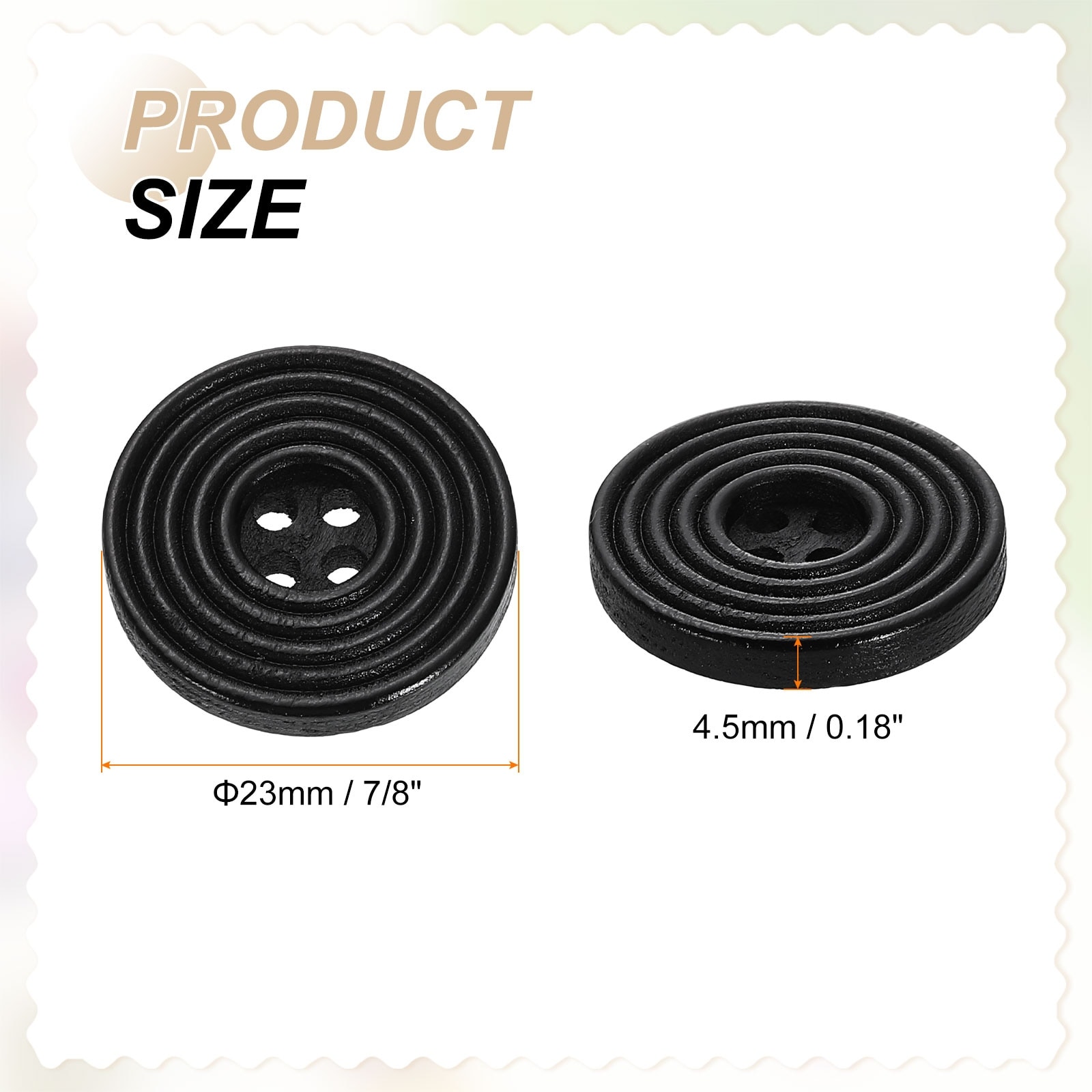 DIY Sewing Buttons Wooden Round Flat Craft Replacement Button for Sewing Clothing Handmade Crafts