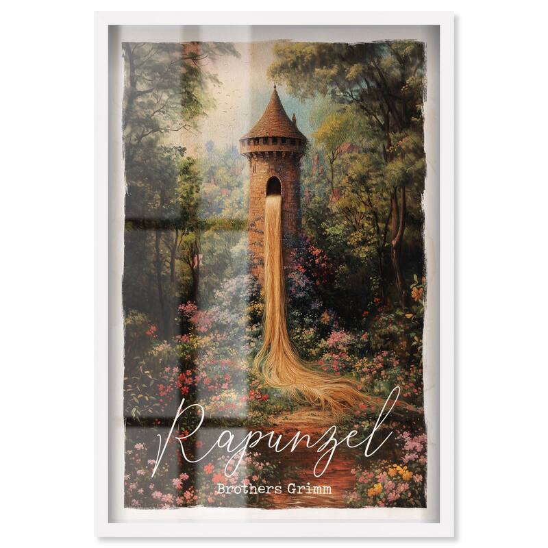 Rapunzel Classic Shadowbox by Art Remedy - White - 24" x 36"