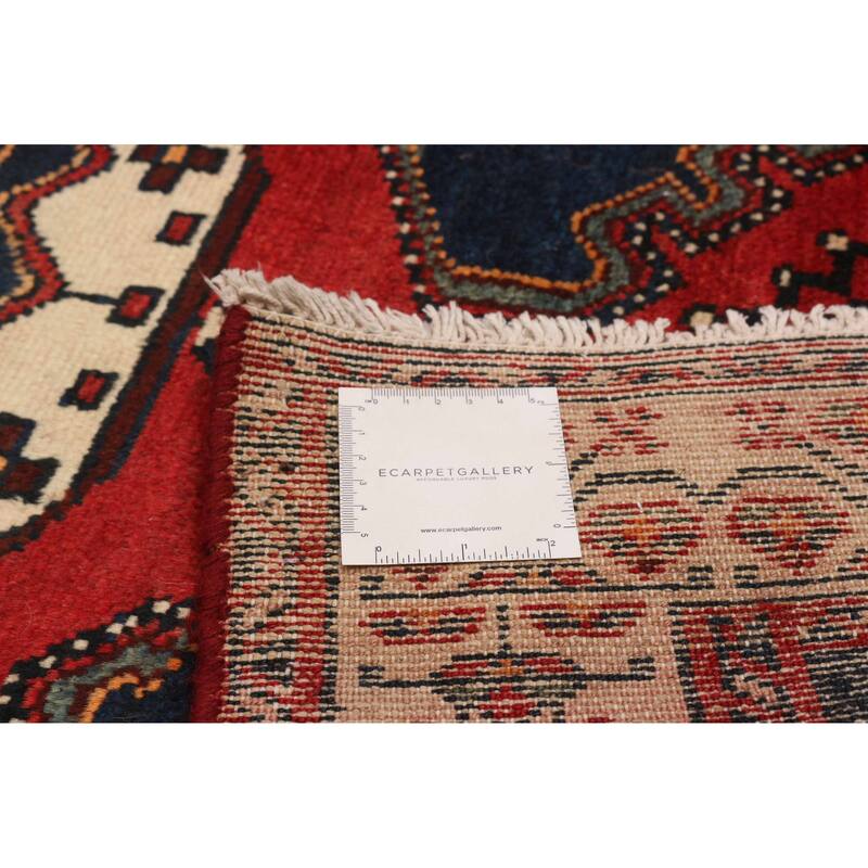 ECARPETGALLERY Hand-knotted Anadol Navy, Red Wool Rug - 3'3 x 10'8