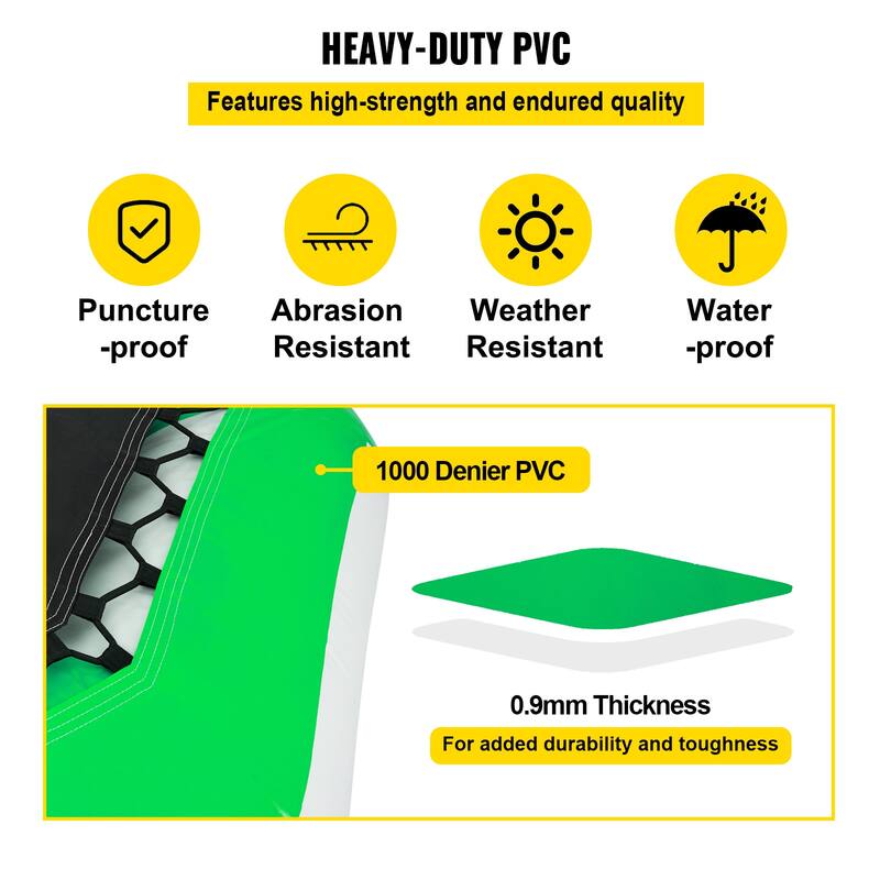 VEVOR Inflatable Water Trampoline Round Inflatable Water Bouncer with Ladder