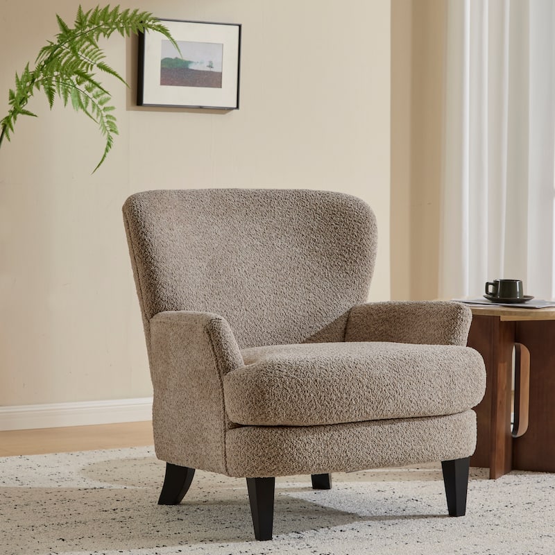 Hartshorn Upholstered Club Chair by Christopher Knight Home - Light Brown+ Black
