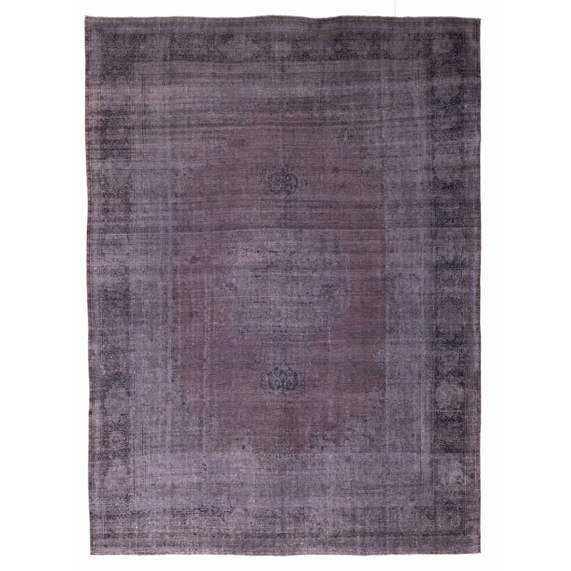 ECARPETGALLERY Hand-knotted Color Transition Dark Burgundy Wool Rug - 9'6 x 12'9