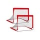 preview thumbnail 1 of 5, Red Fiberglass Pop-Up Soccer Goal Set with Stakes and Carry Bag for Backyard or Park - 47.2"L x 31.5"W x 31.5"H Red - 47.2"L x 31.5"W x 31.5"H