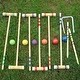 preview thumbnail 5 of 7, Six Player Deluxe Croquet Set with Wooden Mallets Burlywood