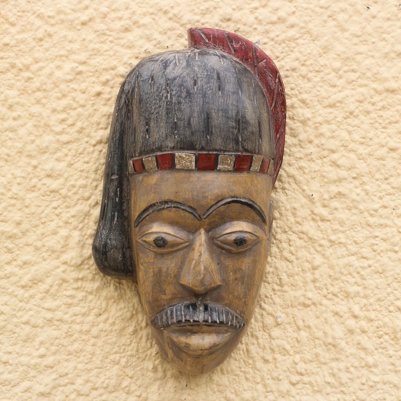 Novica Handmade British Chief African Wood Mask