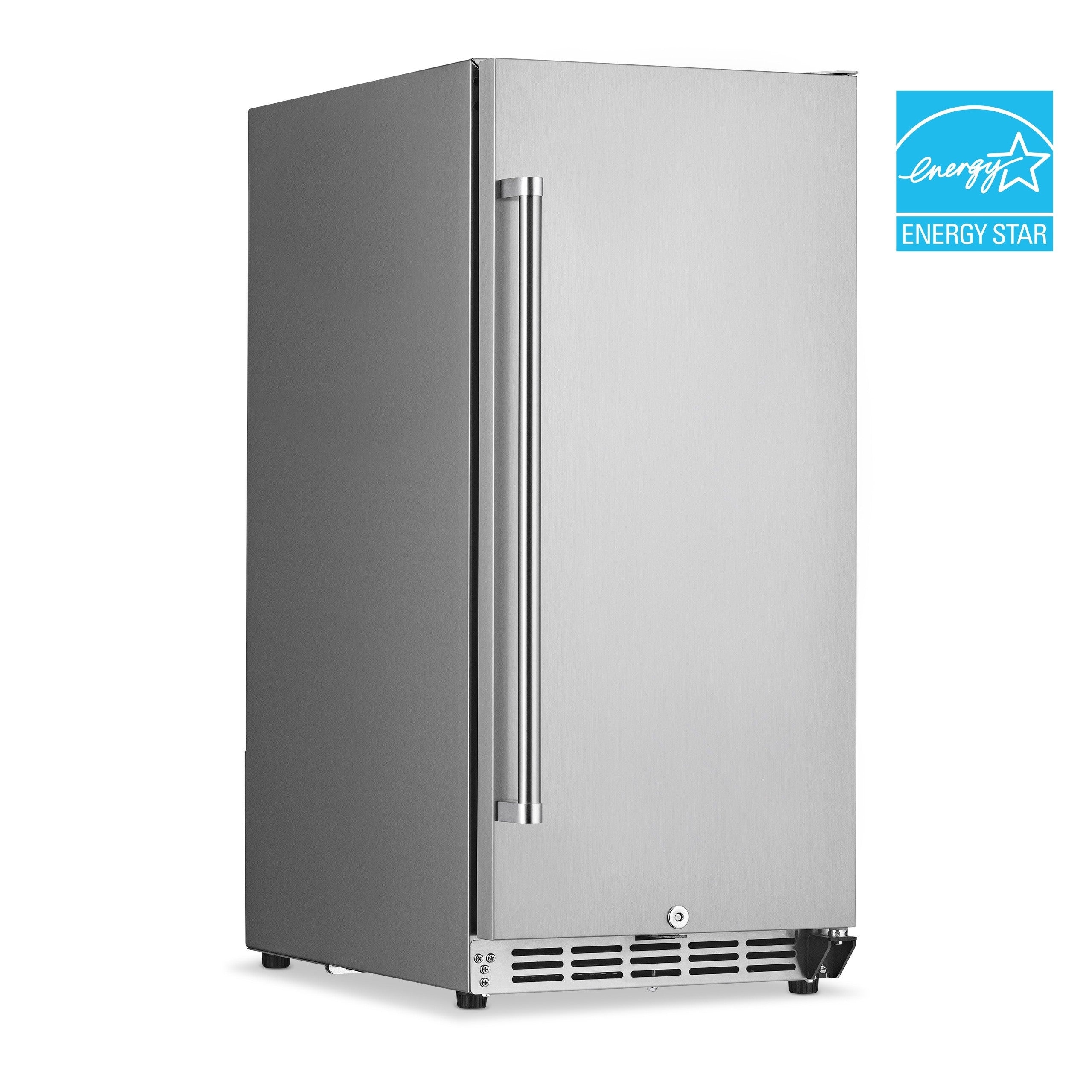 NewAir 15 inch 3.2 Cu. Ft. Commercial Stainless Steel Built-in Beverage Refrigerator, Outdoor Rated, ENERGY STAR