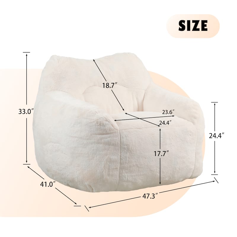 Bean Bag Chair, Bean Bag Sofa Chair with Armrests Stuffed High-Density Foam, Lazy Sofa Comfy Chairs BeanBag Chair