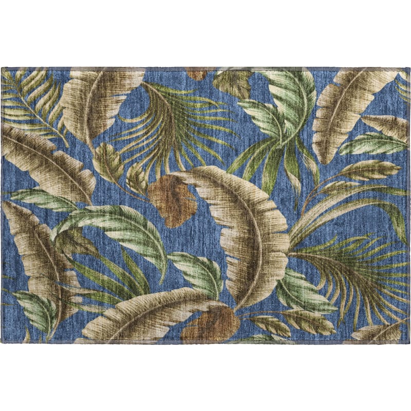 Premium Washable Super Soft Tropical Palms Mayfield Rug